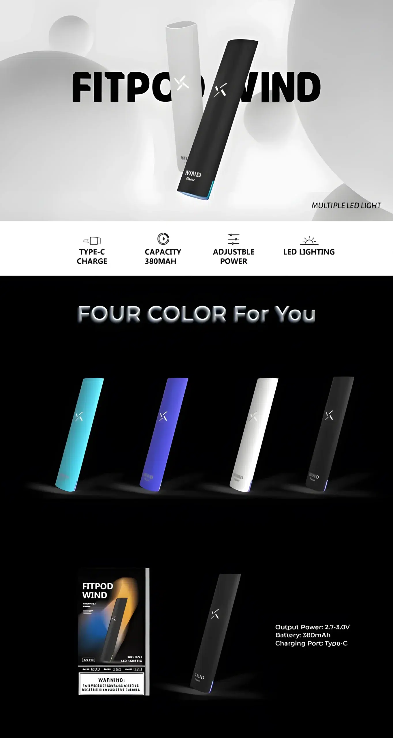 Fitpod Wind氣流煙桿/四擋調節霧化桿/通用RELX一代 SP2 LANA/711到付 3 Fitpod Wind氣流煙桿/四擋調節霧化桿/通用RELX一代 SP2 LANA/711到付:圖片 3