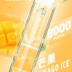 Limi 8000 Puffs 拋棄式電子煙 底部七彩發光一次性煙桿 711到付 27 limi 8000 puffs拋棄式電子煙芒果