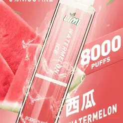 Limi 8000 Puffs 拋棄式電子煙 底部七彩發光一次性煙桿 711到付 23 limi 8000 puffs拋棄式電子煙西瓜